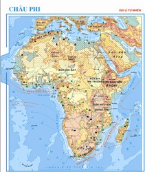 Bản đồ Châu Phi - Địa lí tự nhiên